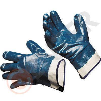 Перчатки нитриловые (синие) полное покрытие ЛЮКС (крага)